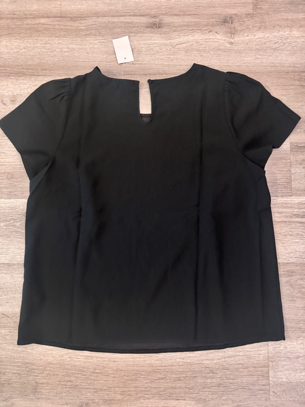 J. Crew Black Short-Sleeve Crepe Top - Picture 3 of 4
